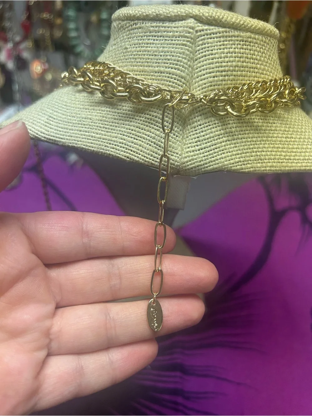 NWT Anthropologie Gold Celestial Pendant Necklace